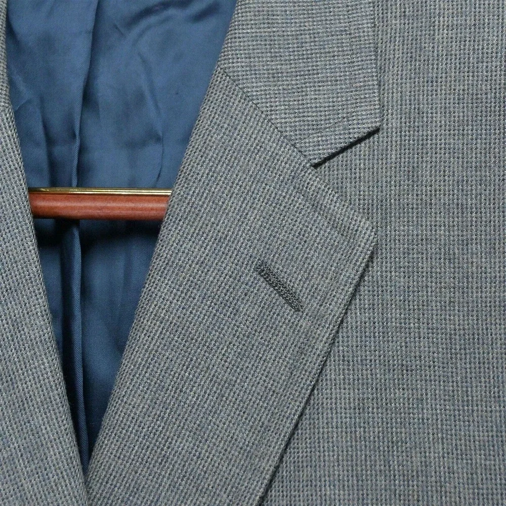 Hart Schaffner Marx 42L Gray Woven 2 Button Blazer Jacket‎ Sport Coat